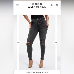 Good American black jeans size 25